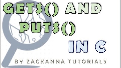 gets() and puts() Functions in C