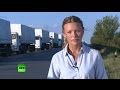 Жители Луганска ждут первые грузовики с гумпомощью, которые пересекли границу и двигаются к городу