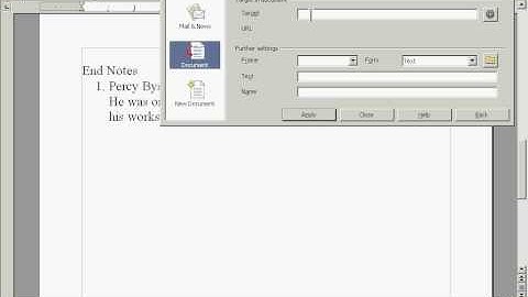 OpenOffice: Creating Links