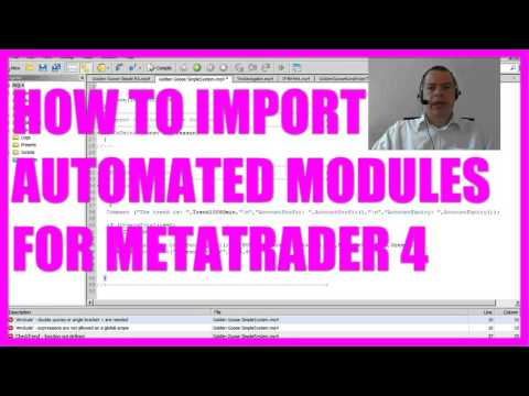 MQL4 Tutorial Bootcamp2  - 3 Import the new MQ4 Module