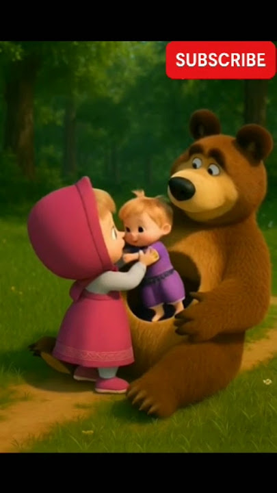 ada anak kecil yang bersembunyi diperut beruang #masha #mashaandbear #cartoon