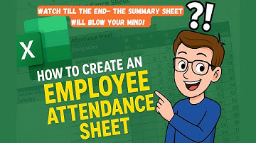 How to Make an Employee Attendance Sheet in Excel | Step-by-Step Tutorial with Summary Sheet #excel