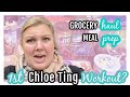 Trying a CHLOE TING Workout with 150lbs to lose | Grocery Haul &amp; Meal Prep (WWBLUE)| WORKOUT WITH ME