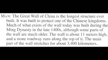 Level 2 - Unit 11 # 6 - Wall of China - script