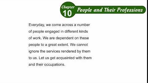 Environmental Studies Class 2 Chapter 10,People and Their Professions,Part01