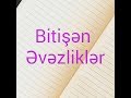 Ereb dili  - Bitisen evezlikler