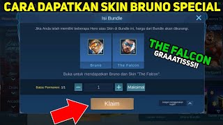 CARA MENDAPATKAN SKIN SPECIAL BRUNO THE FALCON GRRTIS!! - CARA DAPATKAN SKIN BRUNO MOBILE LEGENDS