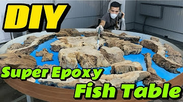 Giant Epoxy Fish Table Making Process Part 1 | Outdoor Table Craftsman #diy #woodworking #epoxycraft