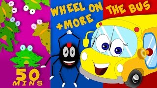 Wheels On The Bus Incy Wincy Spider Plus More 50 Mins Compilation