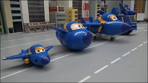 Super Wings Blue Airplane Robot Toys Transformation 슈퍼윙스 파란색 비행기 로봇 장난감 변신