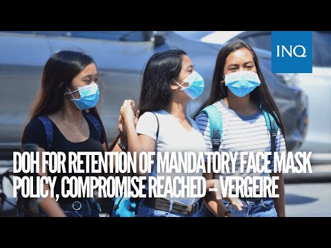 DOH for retention of mandatory face mask policy, compromise reached — Vergeire