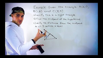 Grade 10 Math (MPM2D, Ontario) - Distance from Midpoint of Hypotenuse to 3 Vertices is Equal
