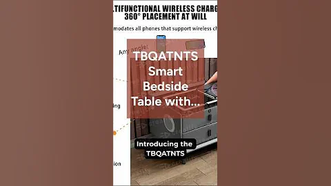 Smart Bedside Table with Wireless Charging, Fingerprint Lock & LED Lights | 3-Drawer Nightstand