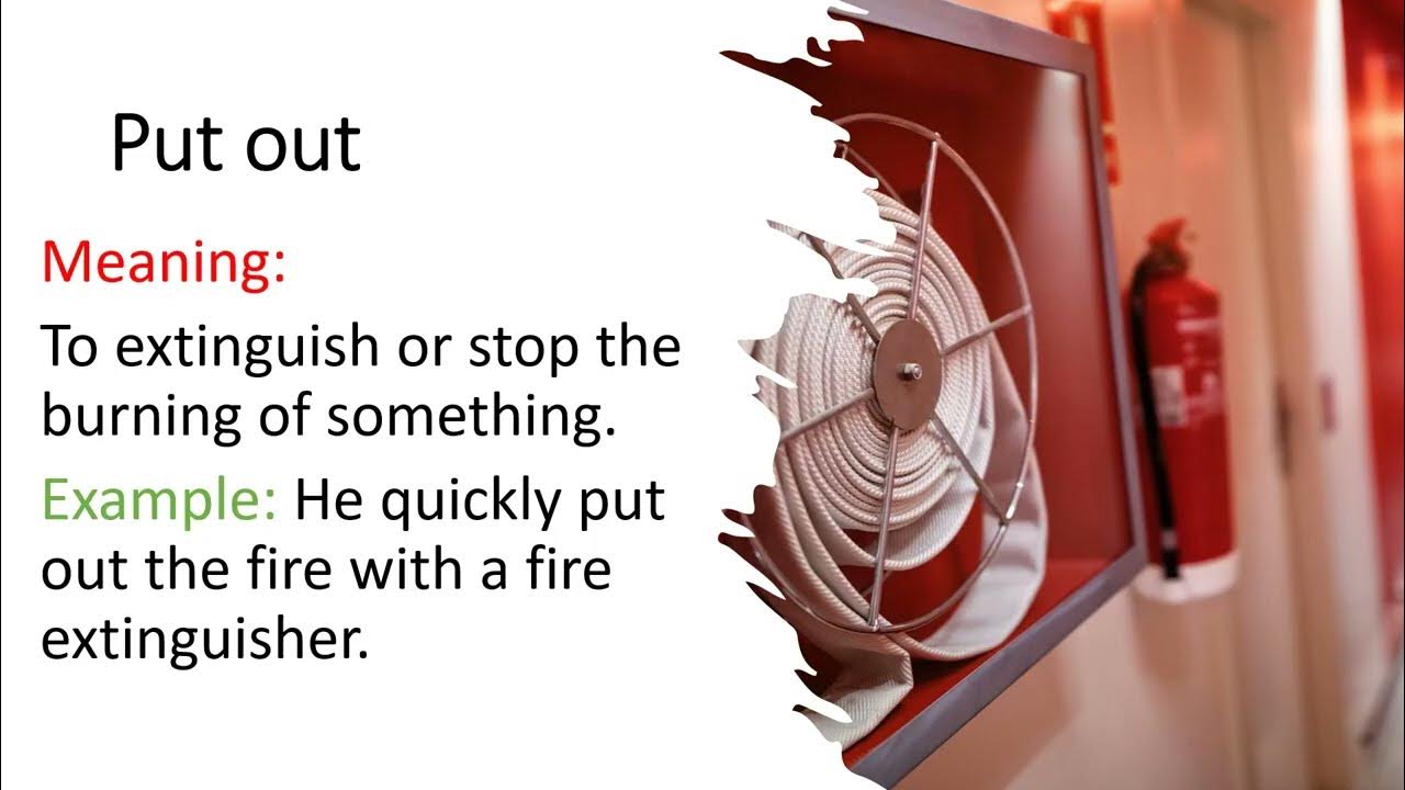 15 phrasal verbs with put put off put on put up put out put away
