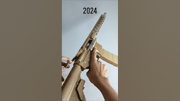 Cardboard AR-15 #ar15 #cardboard #cardboardcrafts #craft #guns #project #shorts