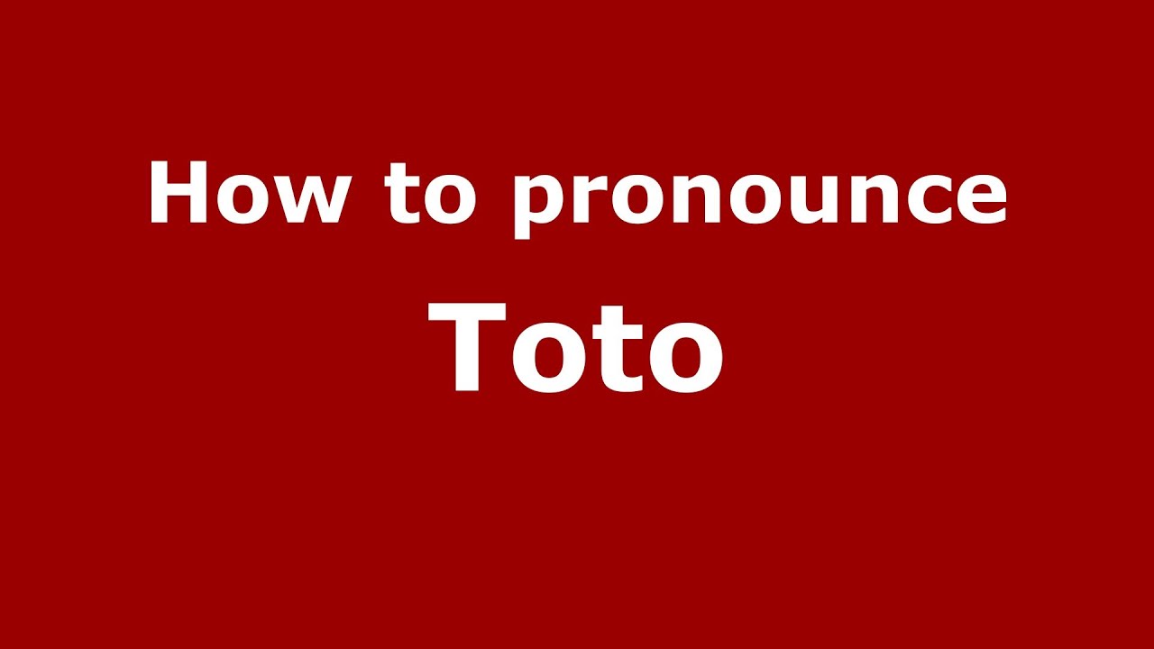 How To Pronounce Toto (Italian/Italy) - Pronouncenames.Com