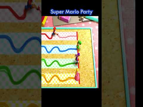 Mario Party The Top 100 - Trace Race - Mario vs Yoshi vs Waluigi vs Peach