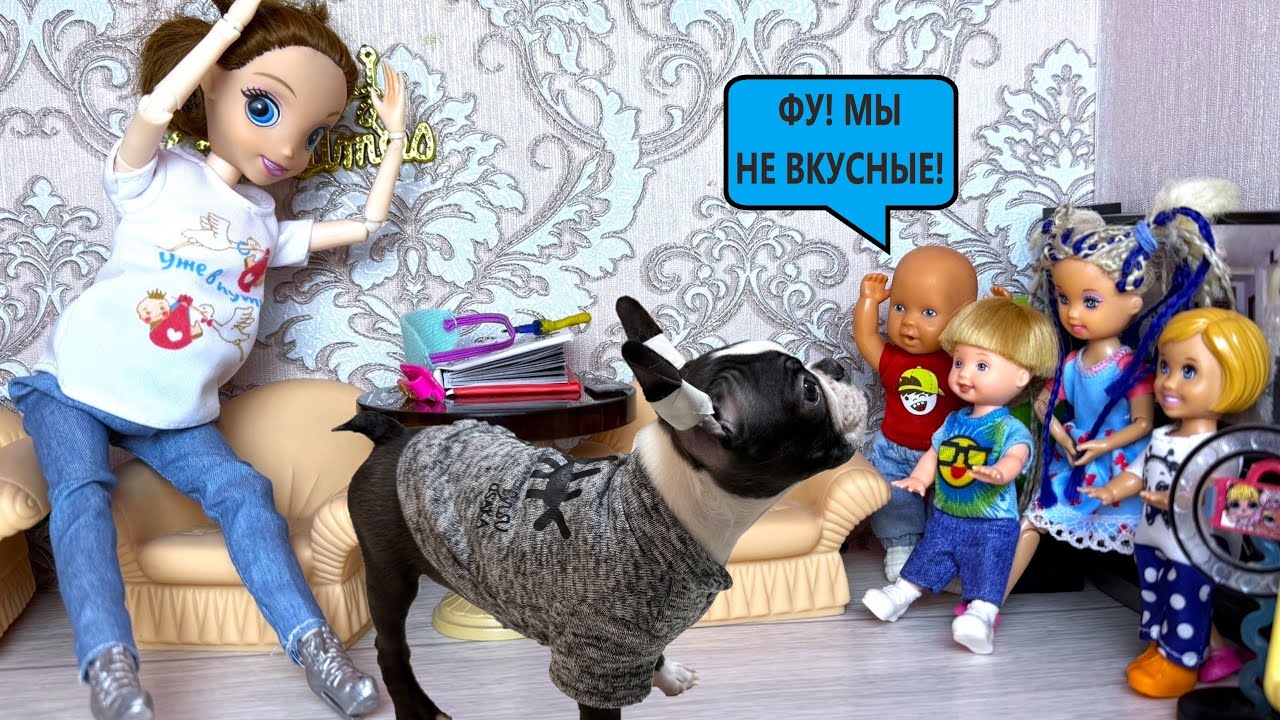 У НАС ЗАВЁЛСЯ СТРАШНЫЙ ЗВЕРЬ😱🐾 Катя и Макс веселая семейка! Куклы Барби и ЛОЛ истории ДАРИНЕЛКА ТВ