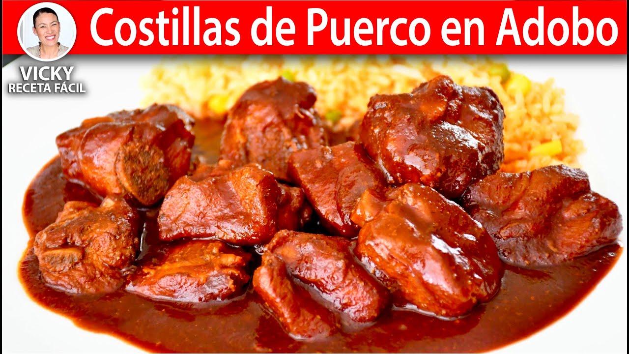 COSTILLAS DE PUERCO EN ADOBO | Vicky Receta Facil | VICKY RECETA FACIL