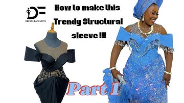 HOW TO MAKE TRENDY STRUCTURAL SLEEVE (part 1).  #sewingtutorial #sewingtips  #deluxefavouriteatelier