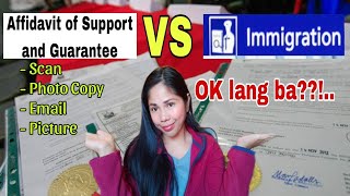 Affidavit of Support and Guarantee VS. Philippine Immigration