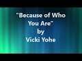 Video thumbnail of "Because of Who You Are (Instrumental with Background Vocals)"
