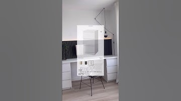 chic DIY IKEA home office in striking black 🖤and white ⚪️