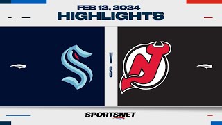 NHL Highlights | Kraken vs. Devils - February 12, 2024
