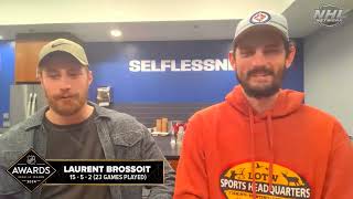 Connor Hellebuyck and Laurent Brossoit talk William M. Jennings Trophy