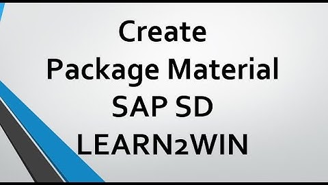 packaging material master in sap | material master #learn2win #learntowin #sap #swaminath #saperp