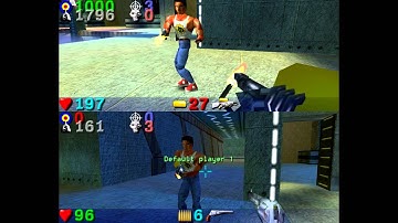 Serious Sam: The First Encounter alpha (2000) - 2-player split-screen deathmatch