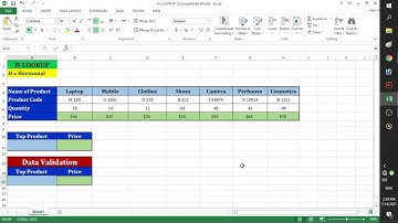 How to Use HLOOKUP Formula - Data Validation - Microsoft Excel - URDU اردو / HINDI  हिंदी