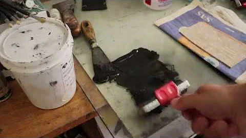 O que é uma placa de linóleo?