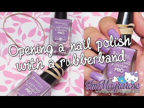 Opening A Nail Polish Rubberband Method!