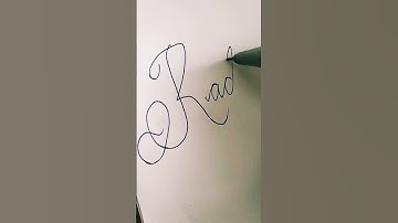 #Radhika in #cursive style requested name #learn #eng  calligraphy #ytshorts #shorts