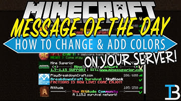 How To Make A Custom MOTD for Your Minecraft Server (Add Colors to Your MOTD!)