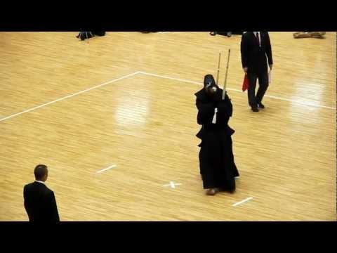 2012関東学生剣道優勝大会 準決勝 三将 國士舘 中澤 vs 東海大 時田