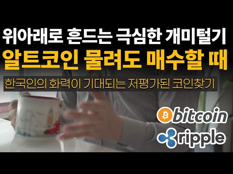   개미털기 장세에 물려도 알트코인을 담아야하는 이유 한국인의 화력 기대되는 저평가된 코인 찾기 비트코인 이더리움 리플 XRP 갈라 GALA 송버드 클레이튼