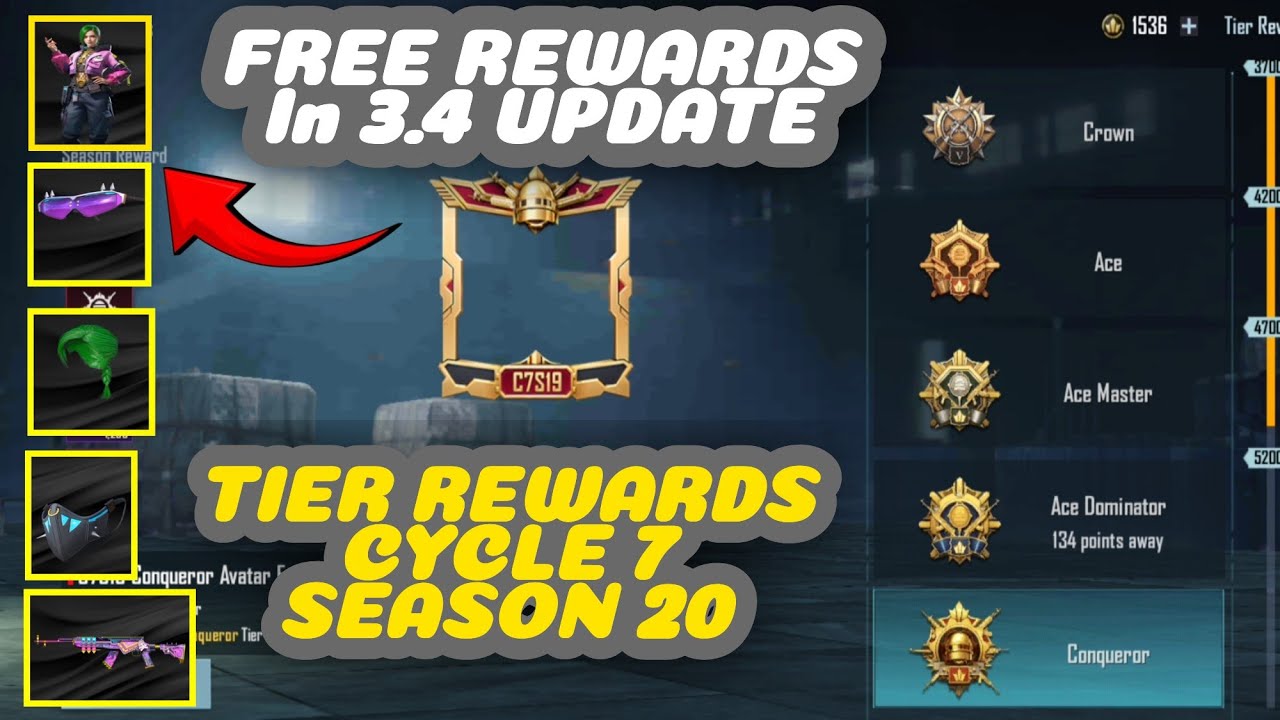 pubg-mobile-cycle-7-season-20-tier-rewards-in-next-update-youtube
