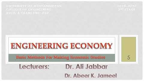 Engineering Economy,  Economic studies ,  rate of return methods, ERRR