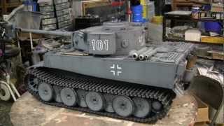 1/6th scale scratch built German Tiger I tank project video #11 (Model Complete) HD video