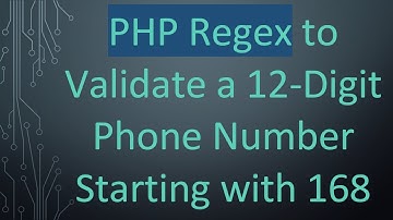 PHP Regex to Validate a 12-Digit Phone Number Starting with 168