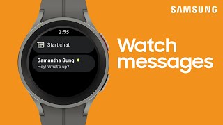 Text on your Galaxy Watch with the Messages app | Samsung US screenshot 1