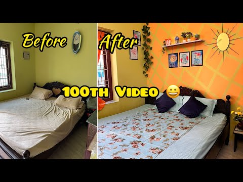 Indian Middle class Bedroom Makeover under 400|DIY Bedroom decor ...