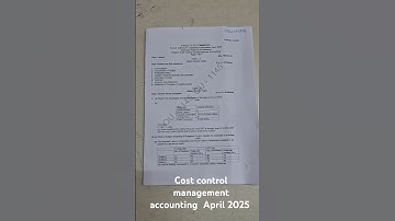 Osmania University 6th semester regular April 2025 cost control management accounting question paper