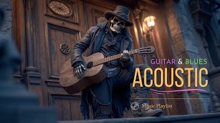 Mellow Blues Ghostly Guitar | Acoustic Vibes for a Spooky Night ~ Relaxing Blues