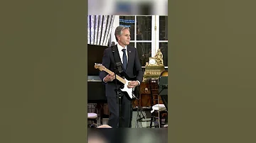 Secretary Of State Blinken Plays Guitar At The Launch Of The Global Music Diplomacy Initiative 