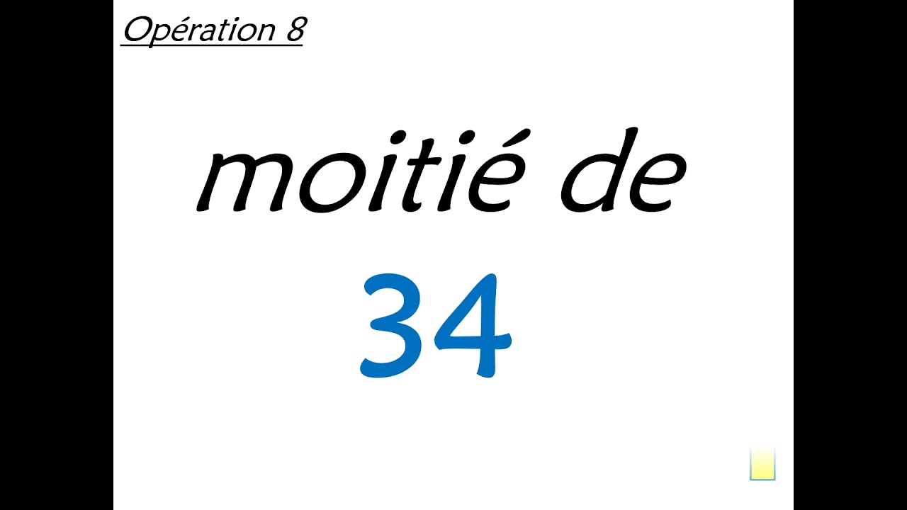 Calcul mental CM1 Calculer le double, la moitié 1 YouTube
