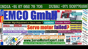 EMCO Germany CNC Sinumerik,Servo encoder alignment,encoder error fault,servo motor alignment