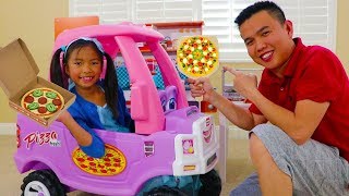 Wendy Pretend Play with Kids Pizza Delivery Fast Food Toy Store